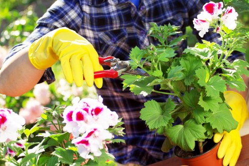 Team of gardeners working in Kings Cross park