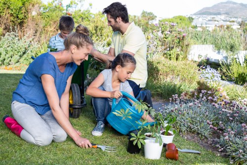 Gardeners Kings Cross team setting up eco-friendly waste area